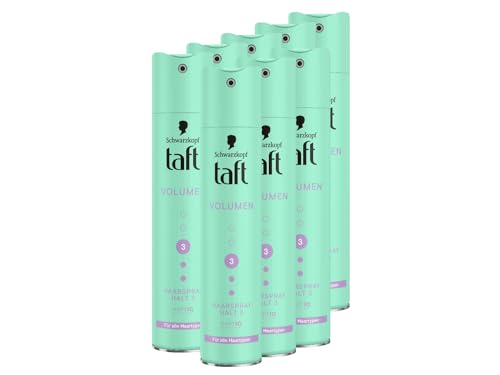 Schwarzkopf Taft Haarspray Volumen (8x 250 ml), Haltegrad 3 Haarstyling, Haarspray für alle Haartypen, Volumen-Haarspray, vegane Formel*