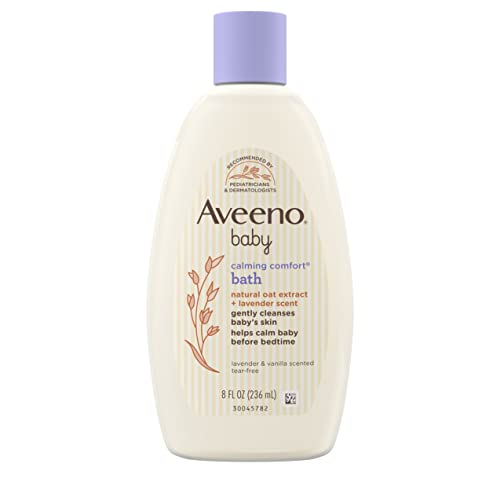 Aveeno Baby Calming Comfort Baby Bath, Lavender and Vanilla, 8 Ounce (Pack of 2) by Aveeno BEAUTY (English Manual)