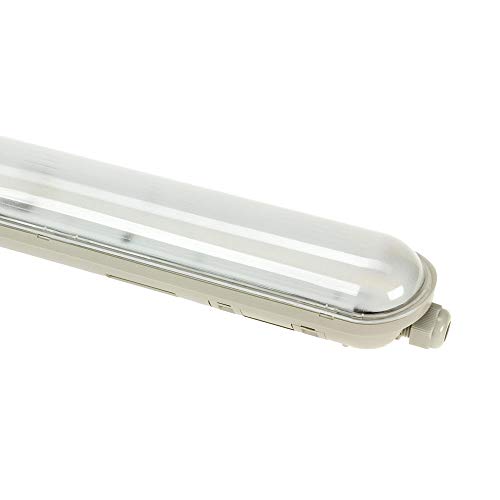 NCC-Licht LED Deckenleuchte Feuchtraumleuchte Limea Gigant 2 150cm Weiß IP65 52W 8000lm Neutralweiß 4000K