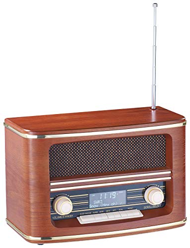 auvisio Radio Retro: Digitales Nostalgie-Stereo-Radio mit DAB+, Bluetooth 5.0, FM & Wecker (Digitalradio Nostalgie)
