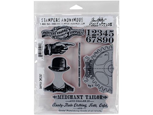 Stampers Anonymous Tim Holtz Stempel, selbsthaftend, Motiv: Dapper, 17,8 x 21,6 cm
