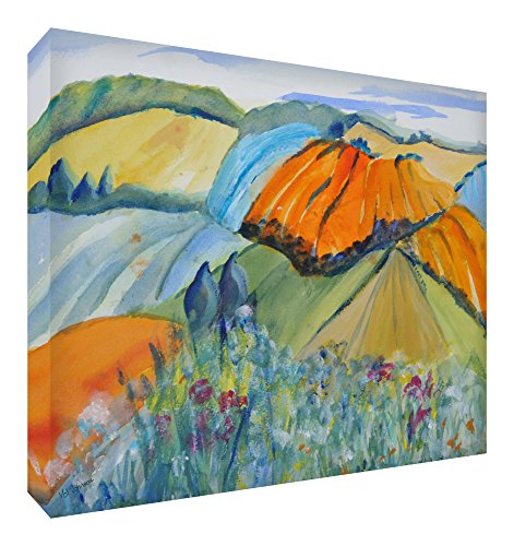 Feel Good Art VJ-WONDERFULWILTSHIRE1216-15IT Eine Sommerlandschaft Bild auf Leinwand, Landschaft Rurale Impressionist, Künstler Val Johnson 91 x 60 cm Mehrfarbig