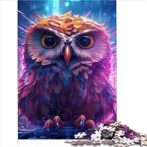 1000 Piece Jigsaw Puzzles for Adults and Kids Mysterious Owl Puzzle for Adults Wood Jigsaw Suitable for Adults and Children Over 12 Years Old Puzzle Adult （50x75cm）