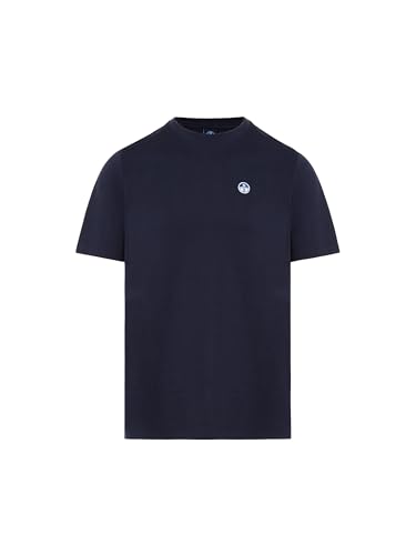 North Sails Herren T-Shirt aus Baumwolljersey mit kurzen Ärmeln - reguläre Passform, Marineblau, XXL