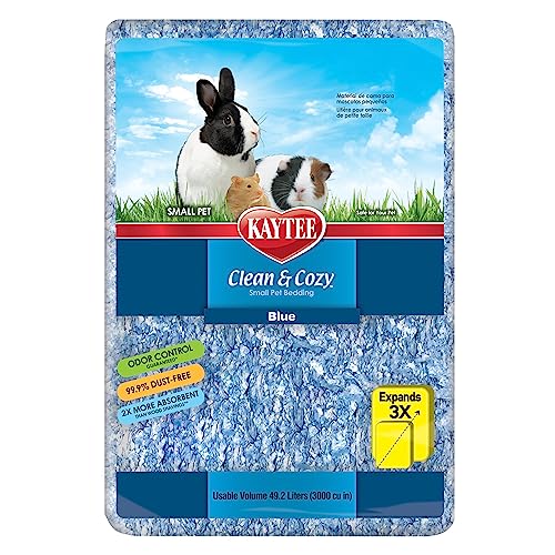 Kaytee Clean & Cozy Blue Bettwäsche für Meerschweinchen, Kaninchen, Hamster, Rennmäuse und Chinchillas, 49,2 Liter