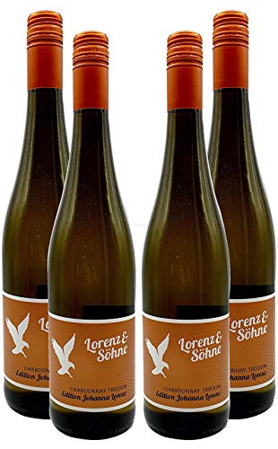 Lorenz & Söhne - 4er Set Chardonnay Trocken - Edition Johanna Lorenz 0,75L (13% Vol) 2018 Deutscher Qualitätswein -[Enthält Sulfite]