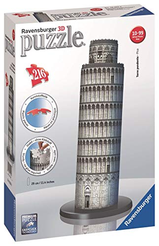Ravensburger 12557 - Schiefer Turm-Pisa - 216 Teile 3D Puzzle-Bauwerke