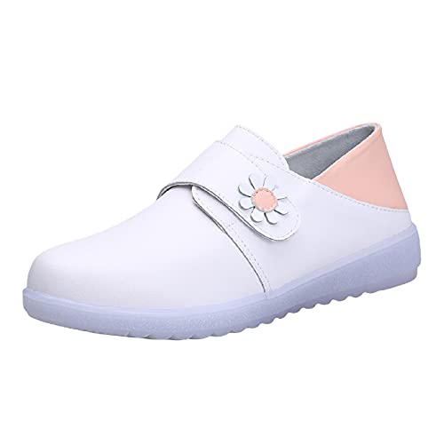 UELEGANS Sicherheitsschuhe Arbeitsschuhe Damen Leicht Atmungsaktiv Schutzschuhe Sportlich Schuhe, Weiß 33-41,F,33