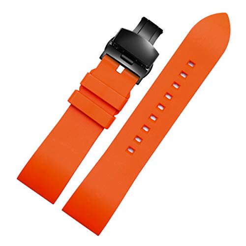 20mm 22mm 24mm weiche Gummibügel Gummiuhrenarmband-Armband Sport Quick Release Orange Style 4,21mm