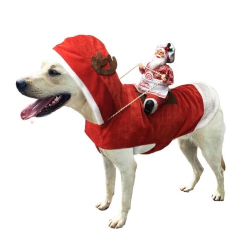Lustige Haustier Hund Weihnachten Kleidung Weihnachtsmann Reiten ein Hirsch Mantel Haustiere Weihnachten Für Große Hund Kleine Hund Hund Bekleidung Kostüme