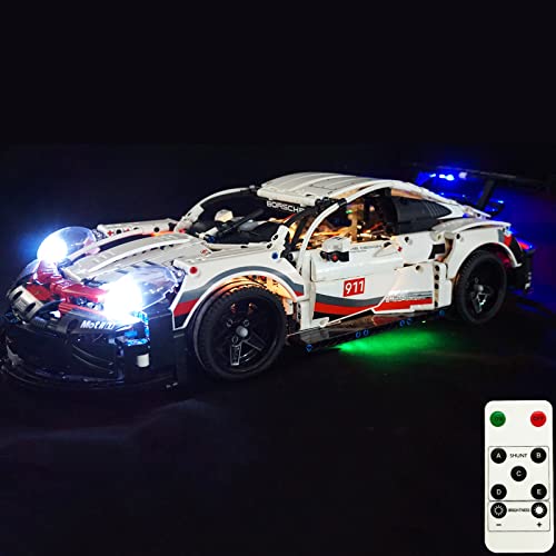 LED Beleuchtung Licht Set Für Lego 42096 Technic Porsche 911 RSR , mit Fernbedienung, Beleuchtungsset Kompatibel mit Lego 42096(Nicht Enthalten Modell)
