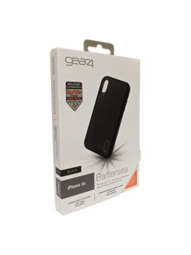 Gear4 Battersea Handyhülle mit verbessertem Stoßschutz [D3O-geschützt] Design für iPhone XR – Schwarz