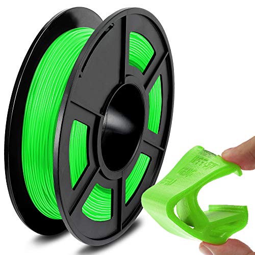 SUNLU TPU Filament 1.75 mm, Flexible TPU 3D Drucker Filament, Hohe Zähigkeit und Biegbarkeit, 500g Spule, Maßgenauigkeit +/-0.03 mm, Grün
