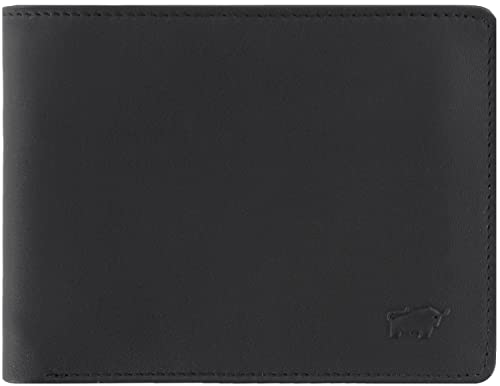BRAUN BÜFFEL Geldbörse mit Geheimfach aus echtem Leder Arizona 2.0 - 8 Kartenfächer - Schwarz