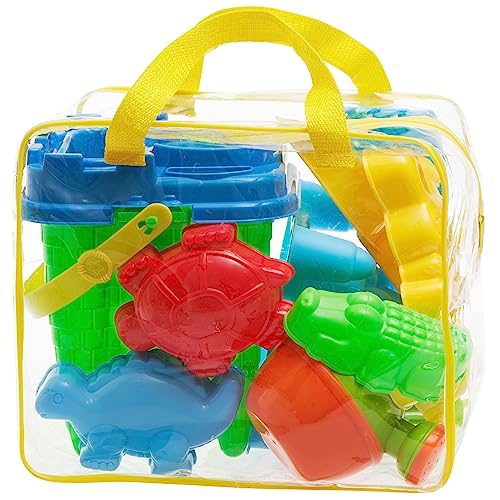 Bramble - 13-Teiliges Sandspielzeug Set mit Aufbewahrungstasche für Jungen & Mädchen - Strandspielzeuge, Sandspielburg für Sandkasten, Garten & Bad