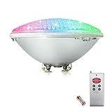 COOLWEST LED Poolbeleuchtung, 36W PAR56 RGB LED Schwimmbadleuchten Unterwasserscheinwerfer mit Fernbedienung Poolbeleuchtung, 12V AC/DC IP68 Wasserdicht Poolleuchte