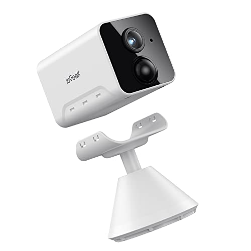 ieGeek Überwachungskamera Innen Wlan, 1080P Überwachungskamera Innen Akku, IP-Kamera mit Nachtsicht, PIR Bewegungserkennung, Zwei-Wege-Audio,Cloud/SD Storage,2,4 GHz