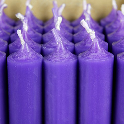Bütic GmbH durchgefärbte Stabkerzen 250mm x Ø 22mm - Kerzen mit rückstandsfreiem Abbrand, Farbe:Violett, Set mit:25 Stück