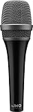 IMG STAGELINE DM-9 dynamisches Mikrofon für Bühne und Gesang, Sprach-Verstärker mit Supernieren-Charakteristik, Hand-Mikro inklusive Mikrofon-Halter, in Schwarz