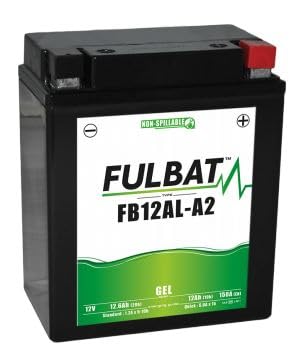fubat Motorradbatterie Full Gel FB12AL-A2 / YB12AL-A2 12V 12,6Ah 150A