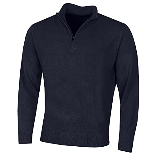 Insel Grün Herren IGKNT2060 Super Soft 1/4 Zip Golf Sweater - Marine - L