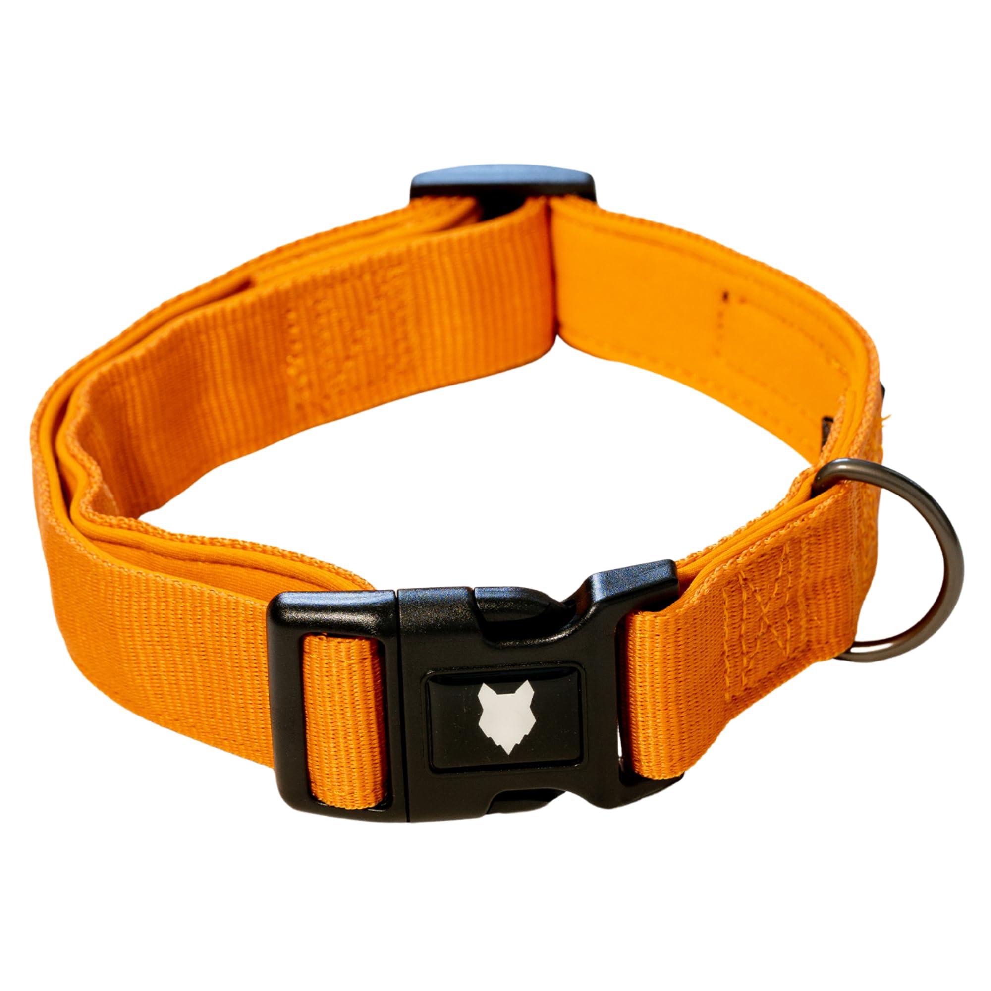 Fenrir RAGNAR Hundehalsband, Gepolstertes Neopren, Atmungsaktives Nylon Haustier Halsband Einstellbar für alle Hunderassen und Größen (Orange, M)