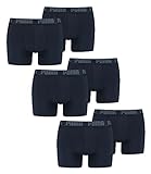 PUMA 6 er Pack Boxer Boxershorts Men Herren Unterhose Pant Unterwäsche, Farbe:321 - Navy, Bekleidungsgröße:L