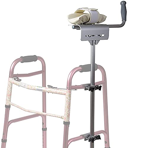 DMI Walker Platform Attachment with Adjustable Padded Cuff, No Tools Needed, Attaches to Most Walkers, Silver by MABIS DMI Healthcare