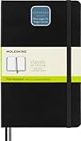 Moleskine - Classic Expanded Plain Paper Notebook - Hard Cover and Elastic Closure Journal - Color Black - Size Large 13 x 21 A5 - 400 Pages