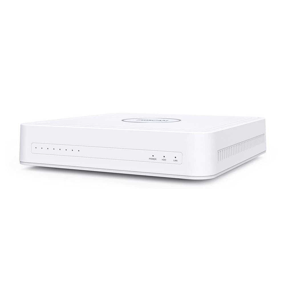 Foscam - FN8108H NVR-Recorder Full HD, 8 Kanäle, 5 MP, H.264+ Kompression, 3 Aufnahmemodi, Weiß