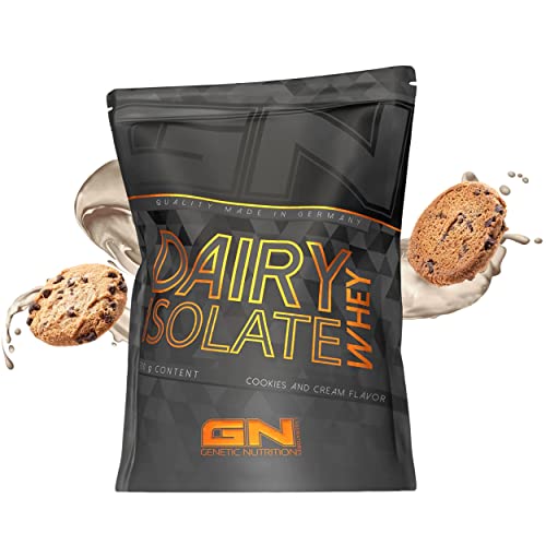 GN Laboratories 100% Dairy Whey Isolate 750g (Cookies and Cream) – Eiweißpulver zum Muskelaufbau – Proteinpulver für Protein Shake – Protein Pulver – Whey Protein Pulver – Whey Isolate