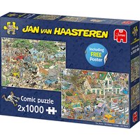 Jumbo 19001 - Jan van Haasteren - Der Sturm und Die Safari Puzzle, 2 x 1000 Teile