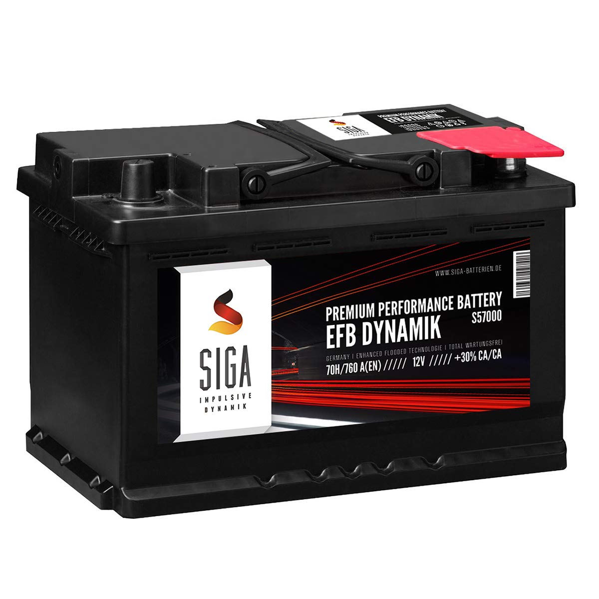 SIGA EFB Autobatterie Starterbatterie Start Stopp Batterie (70AH 12V)