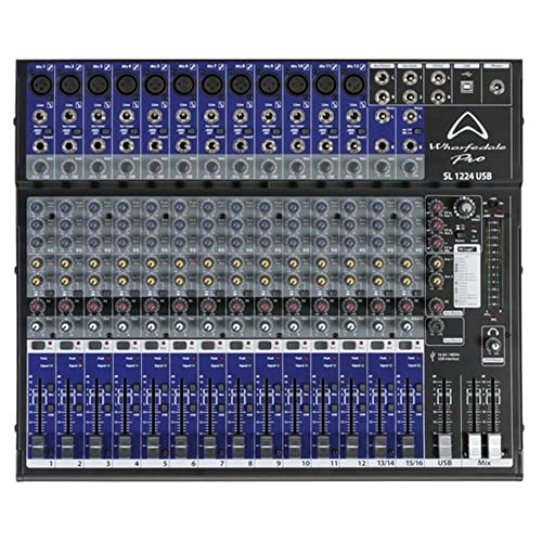 Wharfedale Pro SL1224USB Mixer mit 12 Mikrofon/USB/EFX Eingängen