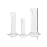 DWK Life Sciences SD-0574 Duran Borosilikat Glas 3.3 Zylindermensure, Sechskantfuß, Teilung, Niedrige Form, 10ml Kapazität, 2 Stück