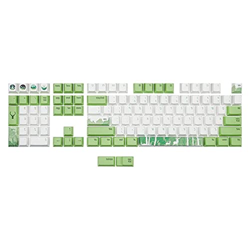Oyrcvweuy Profil OEM PBT Keycap, Farbsublimation auf fünf Seiten, Persönlichkeitsschlüssel, 110 Tasten für mechanische Tastatur