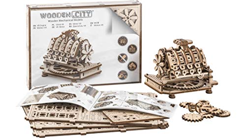 3D-Holzfunktionsbausätze "V8 Engine" by WOODEN.CITY | 3D-Puzzle Zusammenbau ohne Klebstoff