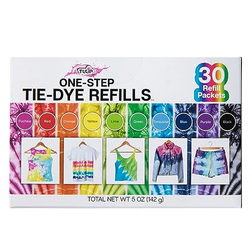 Tulip One-Step Tie-Dye Kit Nachfüllpackungen, Regenbogen-Batikfärbung, 30 Stück