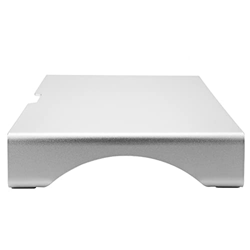 Nunafey Monitor Stand Organizer, Monitor Booster Stand aus Aluminium und Silberlegierung für Monitor Laptop