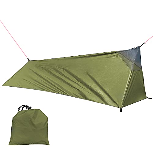 skrskr Rucksack Zelt Outdoor Camping Schlafsack Zelt Leichtes Einzelzelt mit Moskitonetz