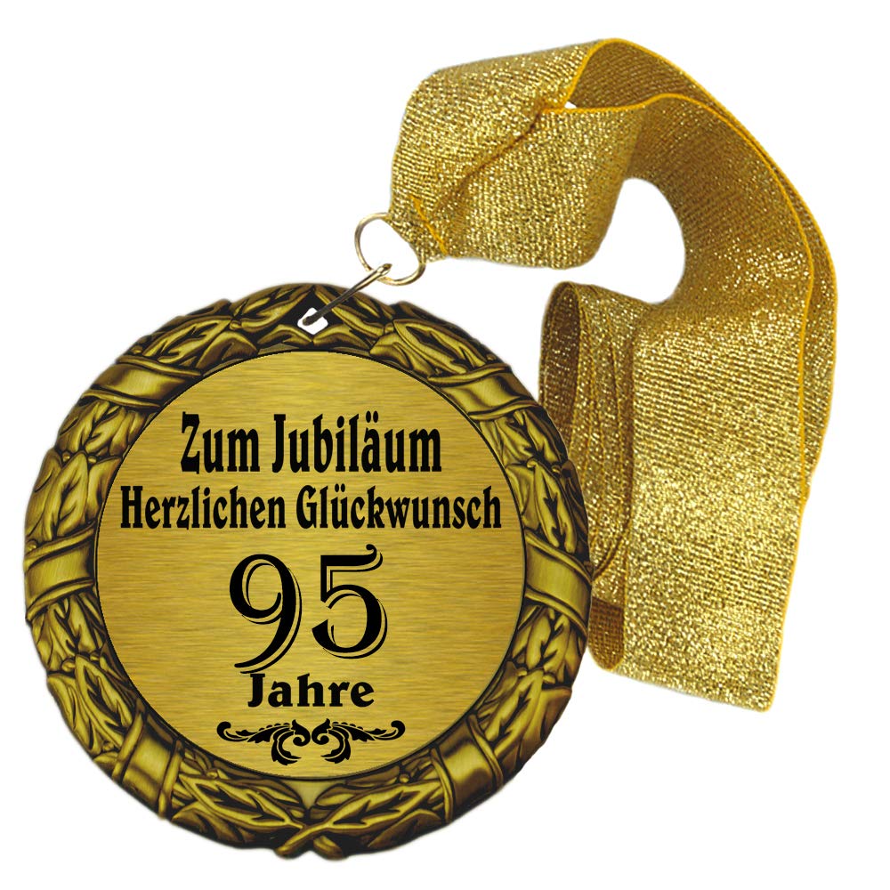 Larius Group Medaille Orden zum Jubiläum 95 Jahre Auszeichnung Ehrenorden zum Geburtstag Geschenk Jubilar Persönlichen Orden Wunschtext (mit Schachtel)