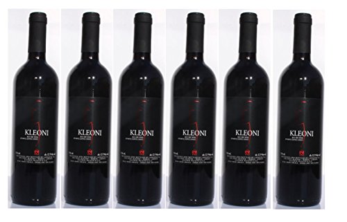 6x Kleoni Rotwein trocken Lafkiotis je 750ml + 2 Probier Sachets Olivenöl aus Kreta a 10 ml - griechischer roter Wein Rotwein Griechenland Wein Set