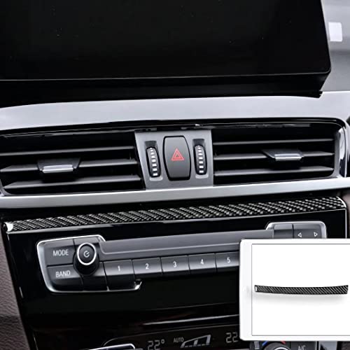 Kohlefaser-Auto-Innenzubehör, Zentralsteuerung, Radioblende für BMW X1 X2 F48 F39 2016-2021 (Radio oben, links)