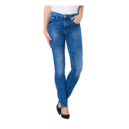 COLAC Damen Jeans Jenny in Blue Used Skinny Fit mit Stretch, 40W / 32L, Usedblue