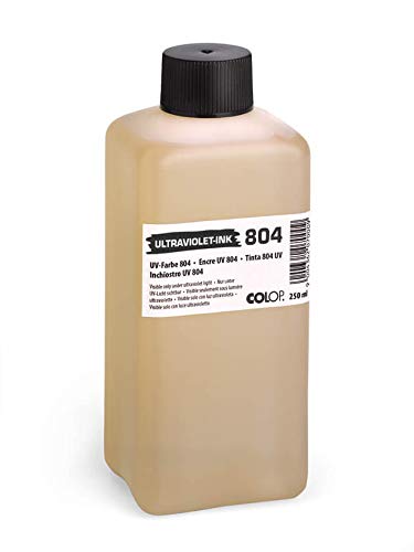 COLOP 109780 UV-Stempelfarbe 804, Unsichtbar, 250 ml