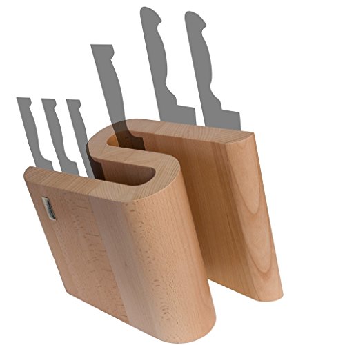 Arte Legno, magnetischer Messerblock und elegantes Küchenaccessoire, Buchenholz natur, 10 Knives
