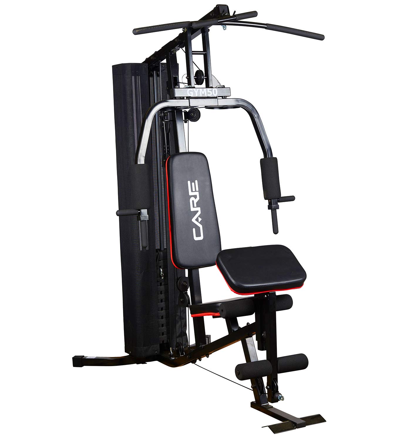Care-Gym 50-Bodybuilding-Presse-Multifunktionale Muskelentwicklungsstation-Arbeite an Brust, Rücken, Armen, Oberschenkeln und Rückenmuskeln.