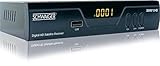 SCHWAIGER DSR812HD Satellitenreceiver SAT-Receiver Full HD Mediaplayer Time Shift USB-Slot LED-Anzeige HDMI-Anschluss SCART Koaxialbuchse schwarz