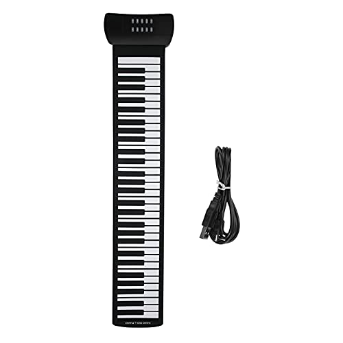 Hand Roll Piano, 61 Tasten Elektronische Roll Up Piano Keyboard Wiederaufladbares professionelles Silikon mit Stereolautsprecher für Geburtstagsgeschenke für Weihnachtsgeschenke