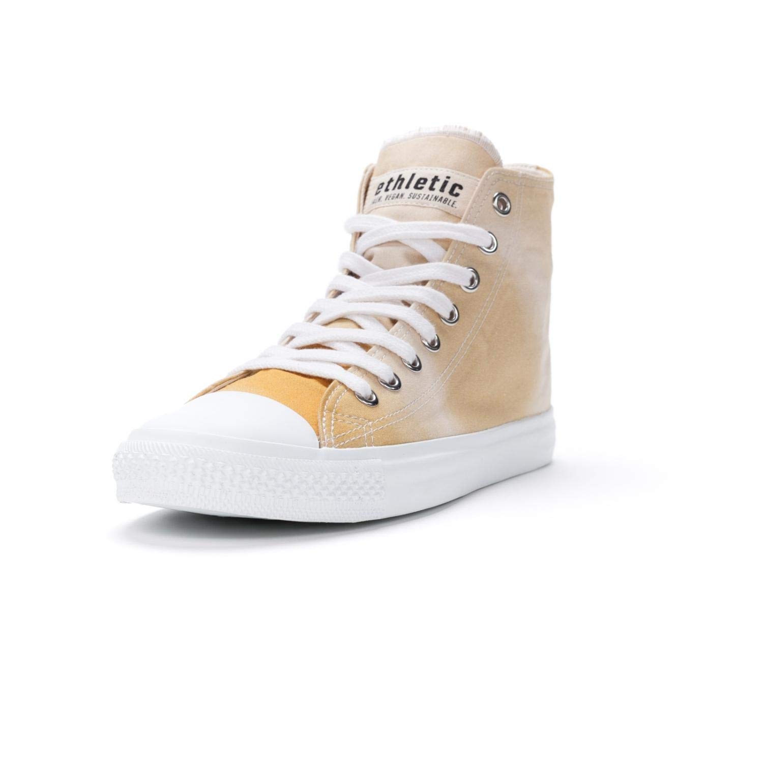 Ethletic Unisex Fair Trainer White Cap Hi Cut Sneaker, Golden Shine Just White, 42 EU